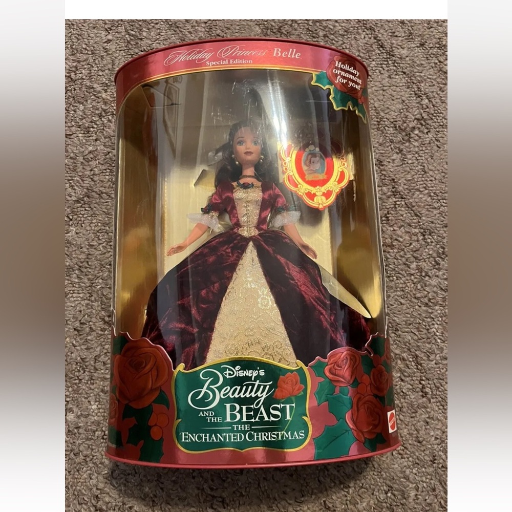 1997 Disney Enchanted Holiday Princess Belle Barbie Doll Special Edition NIB